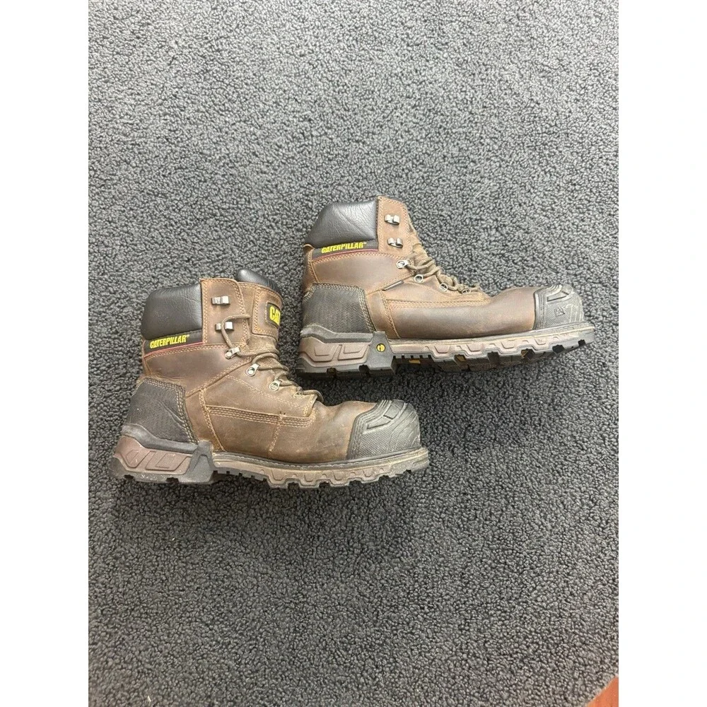 Men’s Caterpillar~Threshold Waterproof Steel Toe Boot~P90935~Brown Size 13M